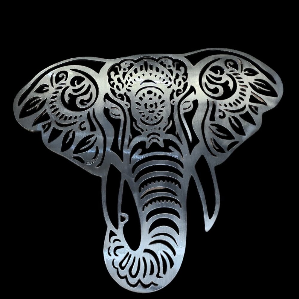 Mandala Elephant Metal Wall Art